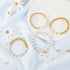 DECYOOL 1800Pcs Jewelry Making Kit - 1500Pcs Gold Round Spacer Smooth Loose Ball Beads, 150Pcs Alphabet, 150Pcs White Pearls and 2 Rolls Elastic S...